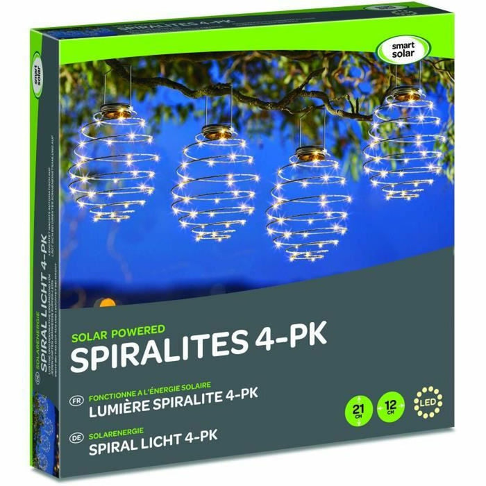 Ярка декорация Smart Garden Spiralight Сив 4 броя