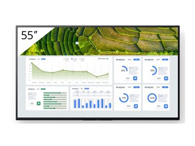 SONY FW-55BZ30L Bravia LCD 55 инча 4K HDR Pro дисплей 24/7 портретен пейзаж Pro-Mode Airplay Chromecast 440 Nit