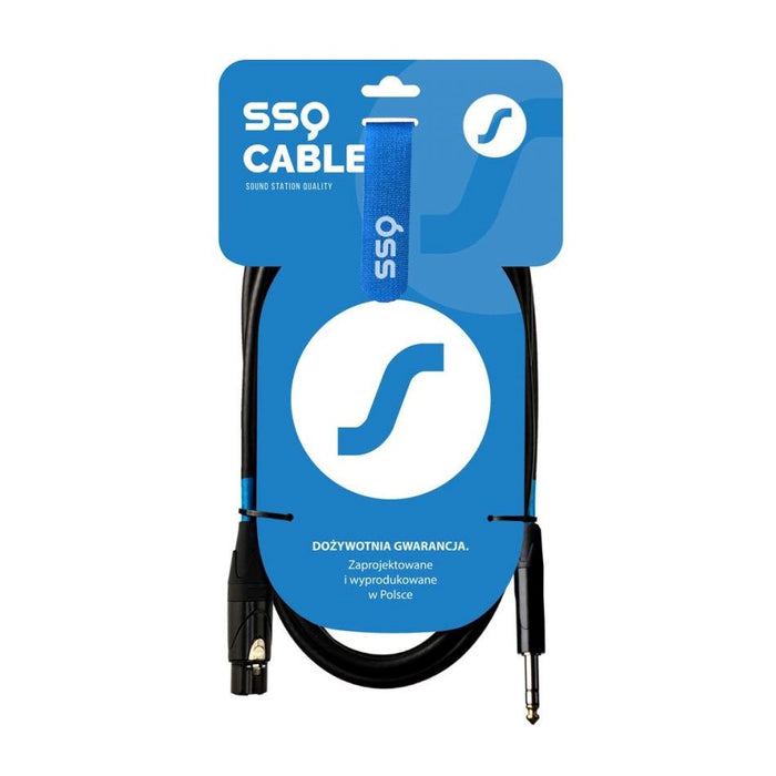 SSQ XLRJS3 - XLR женски - жак стерео 6,3 mm кабел , 3 m