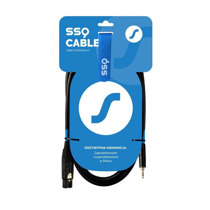 SSQ XLRMi3 - XLR женски - жак стерео 3,5 mm кабел , 3 m