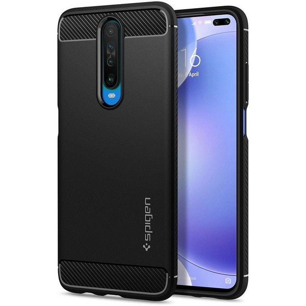 Твърд калъф Spigen Rugged Armor за Xiaomi Redmi K30, черен