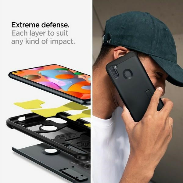 Твърд калъф Spigen Tough Armor за Samsung M115, черен