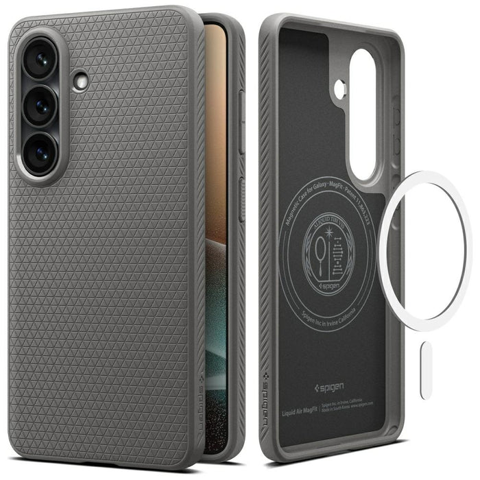 Калъф Spigen Liquid Air Mag MagSafe за Samsung Galaxy S26, мраморен сив