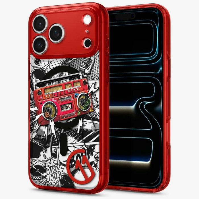 Калъф Spigen C11 Series Blast Edition MagFit за iPhone 17 Pro, червен