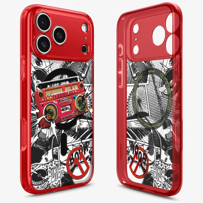 Калъф Spigen C11 Series Blast Edition MagFit за iPhone 17 Pro Max, червен