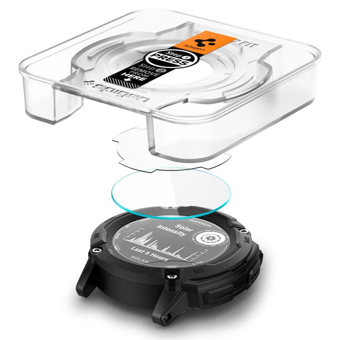 Spigen Glas.tR EZ Fit закалено стъкло за Garmin Instinct 2X Solar - 2 бр.