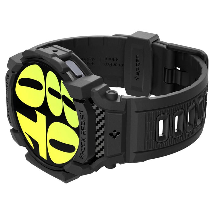 Калъф Spigen Rugged Armor Pro с каишка за Samsung Galaxy Watch 7 (40 мм) - черен