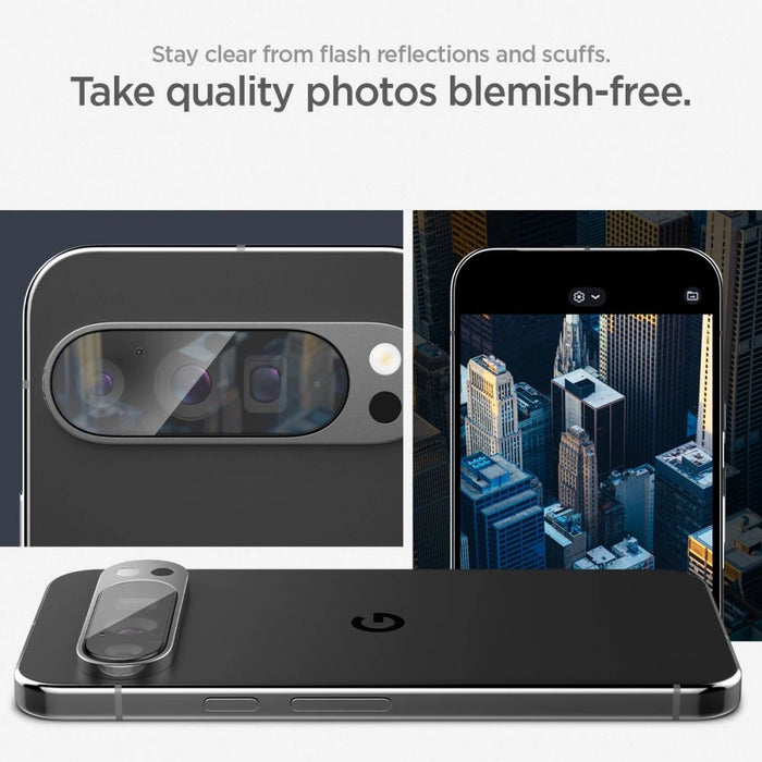 Spigen Optik.tR Ez Fit закалено стъкло за протектор на екрана на камерата за Google Pixel 9 Pro (2 пакета)