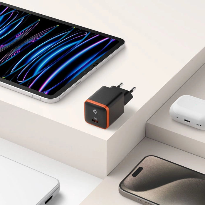 Зарядно за стена Spigen ArcStation Essential EE301EU 30W - черно