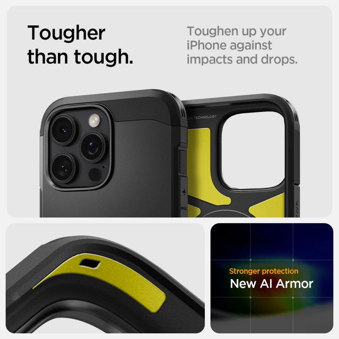 Калъф Spigen Tough Armor "T" MagSafe за iPhone 16 Pro Max - черен