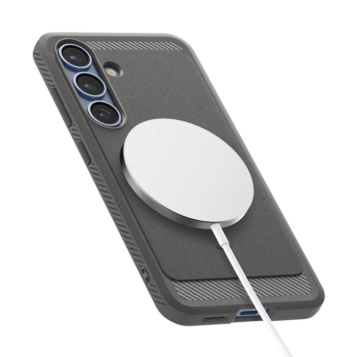 Калъф Spigen Rugged Armor Mag MagSafe за Samsung Galaxy S25 - сив