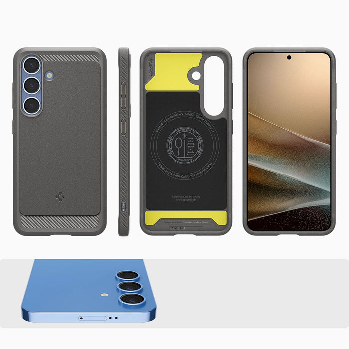Калъф Spigen Rugged Armor Mag MagSafe за Samsung Galaxy S25 - сив