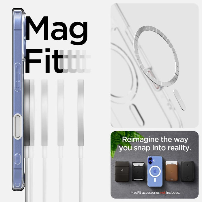 Калъф Spigen Ultra Hybrid "T" MagSafe за iPhone 16 - бял