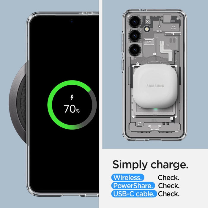 Spigen Ultra Hybrid Case за Samsung Galaxy S24 Zero One - бял