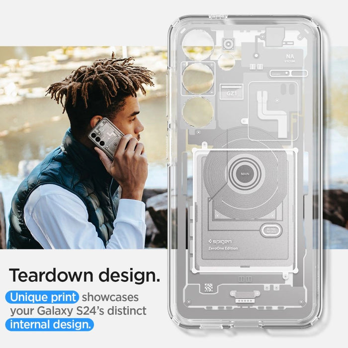 Spigen Ultra Hybrid Case за Samsung Galaxy S24 Zero One - бял