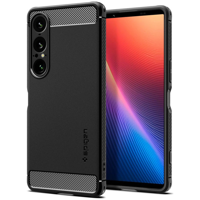 Spigen Rugged Armor Case за Sony Xperia 1 VII - черен мат