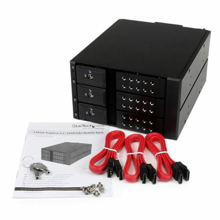 Поставка Startech HSB3SATSASBA Черен 3,5" преносим