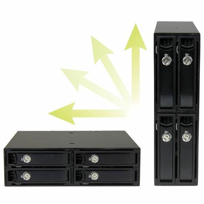 Поставка Startech SATSASBP425 Черен преносим 2,5"