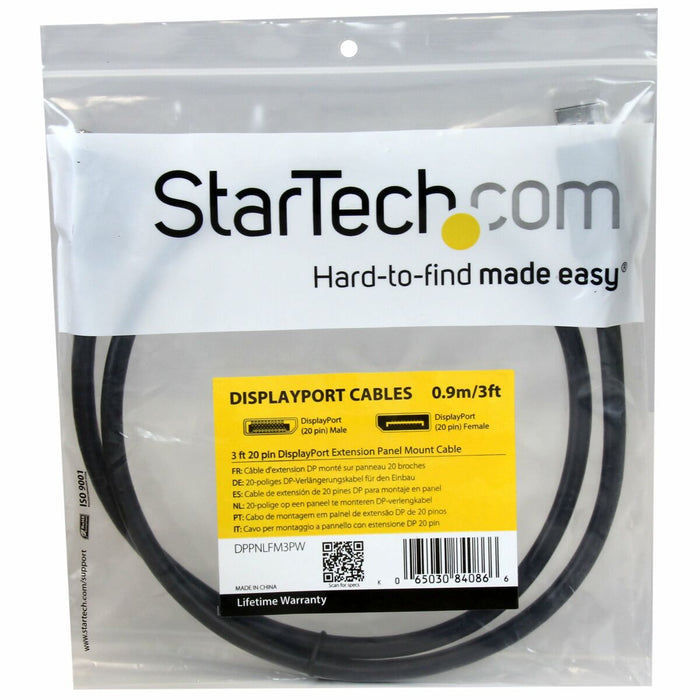 Кабел DisplayPort Startech DPPNLFM3PW