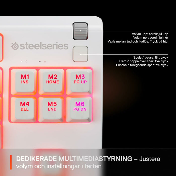 Клавиатура SteelSeries 64819 Бял