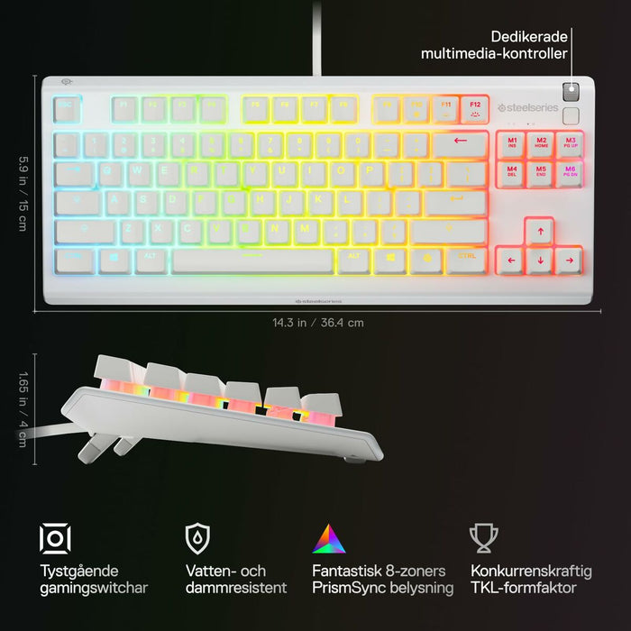 Клавиатура SteelSeries 64819 Бял