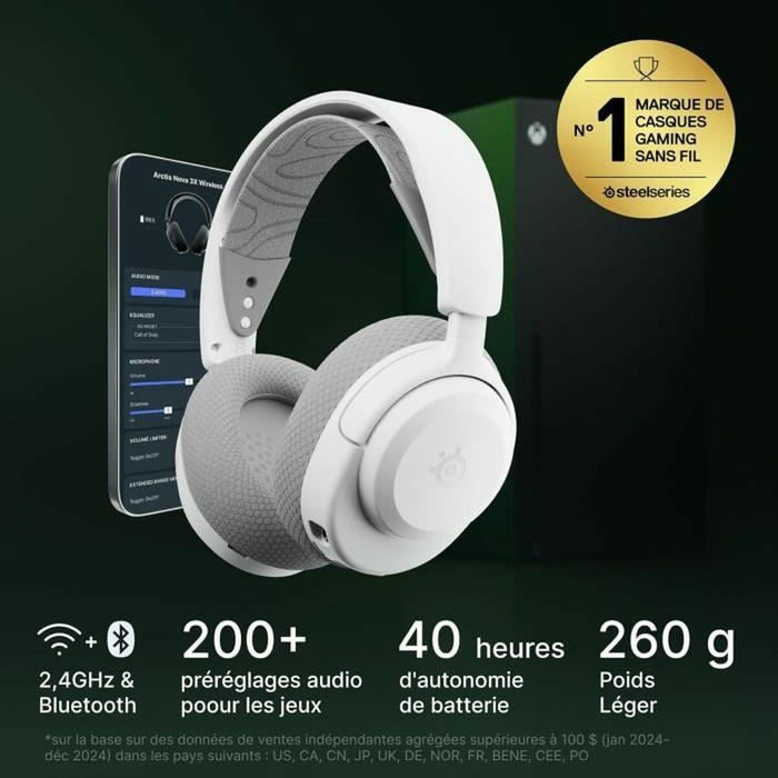 Слушалки SteelSeries Arctis Nova 3XW Бял