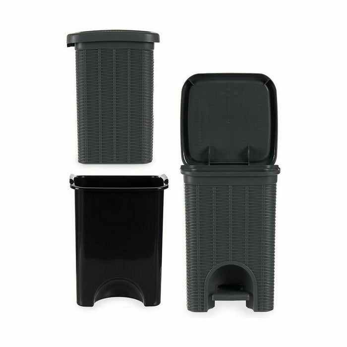 Кошче с педал Stefanplast 30799 Elegance Сив Пластмаса 20 L (6 броя)