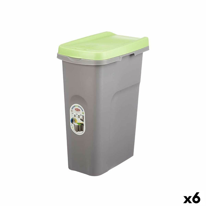 Кошче за боклук Stefanplast 70741 70741 Зелен Сив Пластмаса 25 L (6 броя)