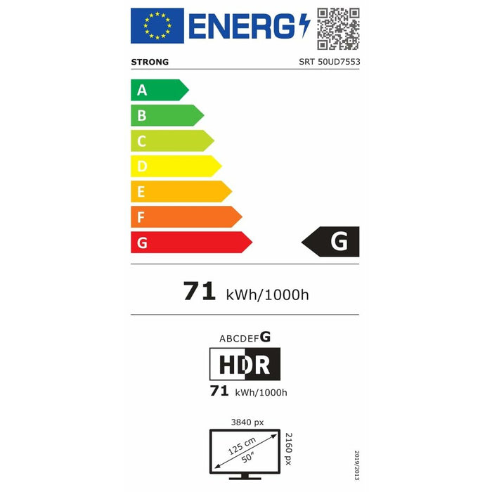 Смарт телевизор STRONG SRT50UD7553 4K Ultra HD 50" LED HDR HDR10