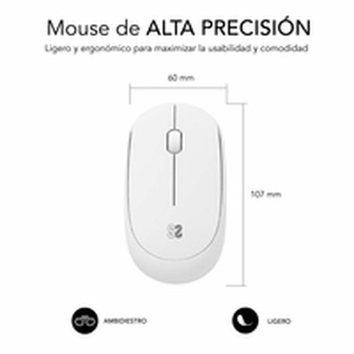 Мишка Subblim Ratón Business Plus Silencioso inalámbrico 2.4G 1200 DPI Blanco Бял