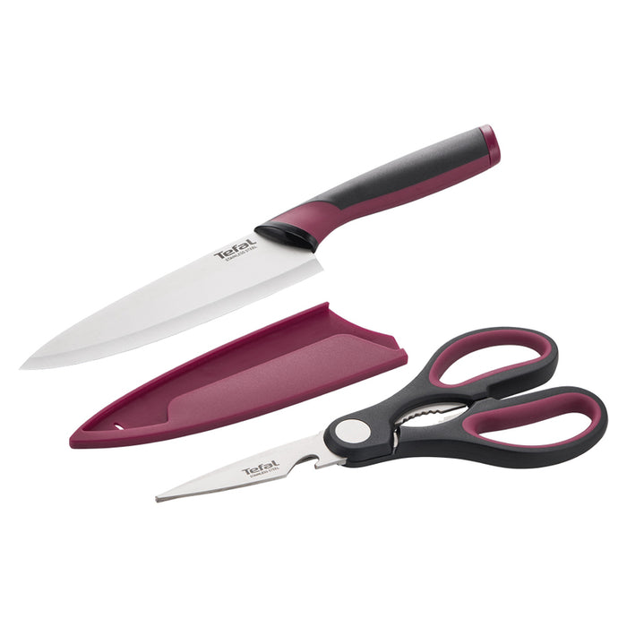 СЕТ НОЖ 15 CM С КАЛЪФ И НОЖИЦА K250S225 TEFAL