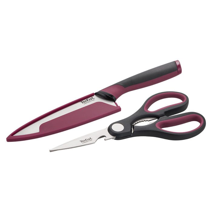 СЕТ НОЖ 15 CM С КАЛЪФ И НОЖИЦА K250S225 TEFAL