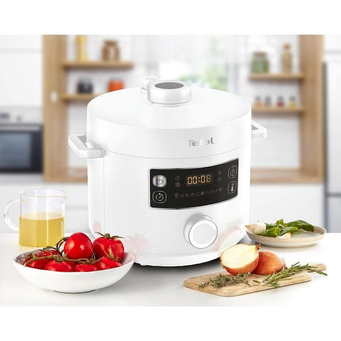 Tefal CY754130, Turbo Cuisine 5L (бял), 1090W, EPC, автоматичен prg (10) (вкл. печене, Sous-vide, бавно готвене, ферментация, претопляне), лесно изпускане на пара