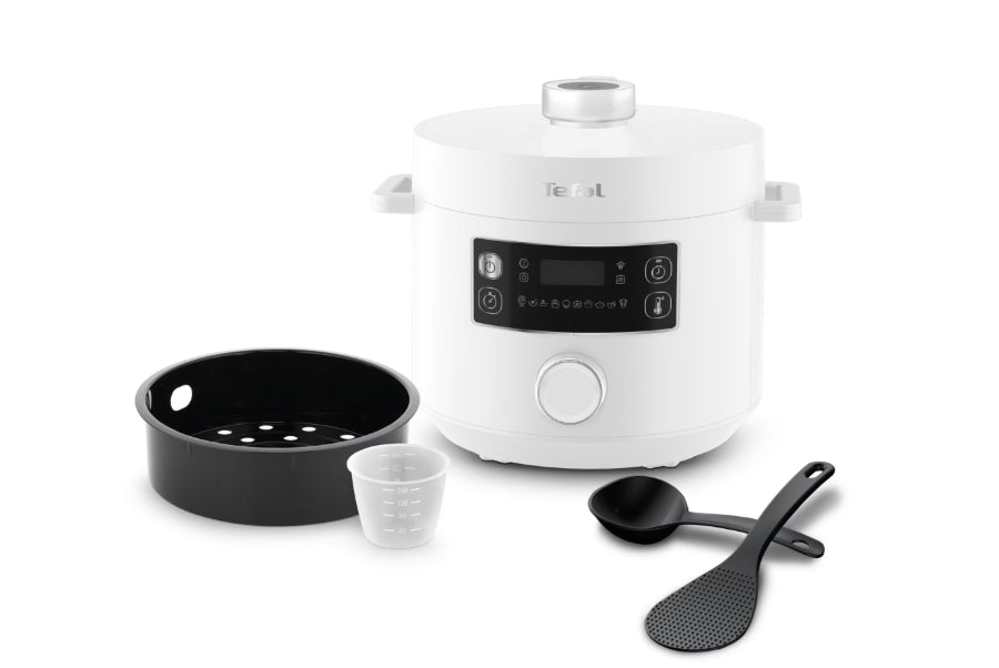 Tefal CY754130, Turbo Cuisine 5L (бял), 1090W, EPC, автоматичен prg (10) (вкл. печене, Sous-vide, бавно готвене, ферментация, претопляне), лесно изпускане на пара
