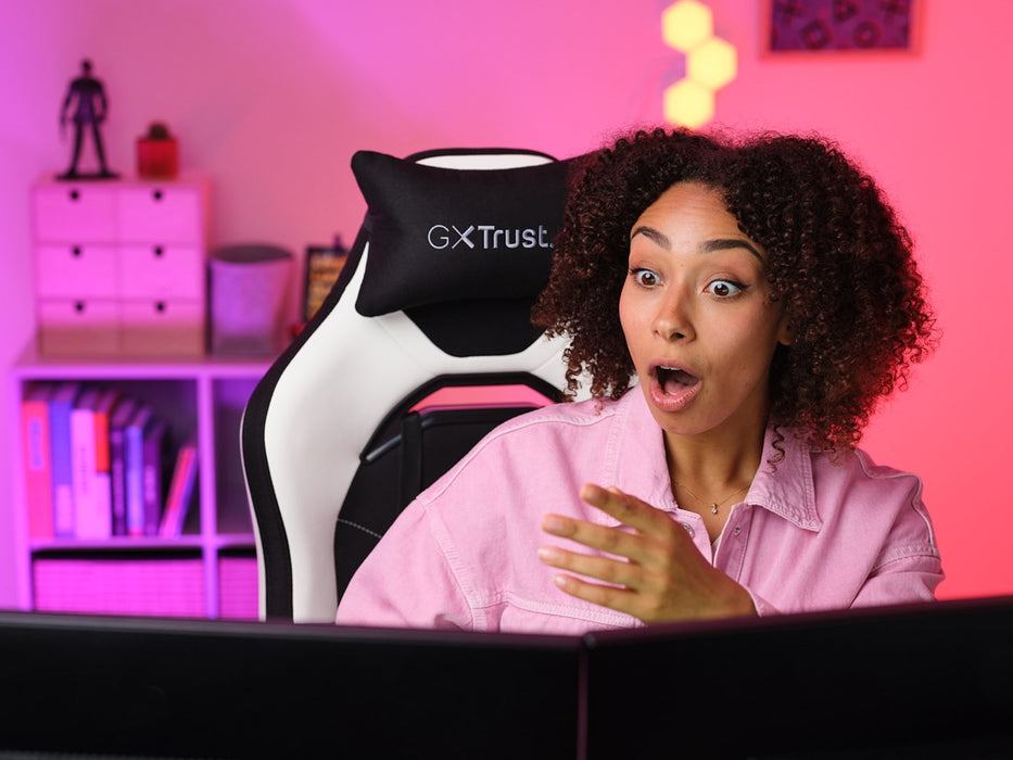 Trust GXT 714 RUYA Универсален гейминг стол Черен, Бял