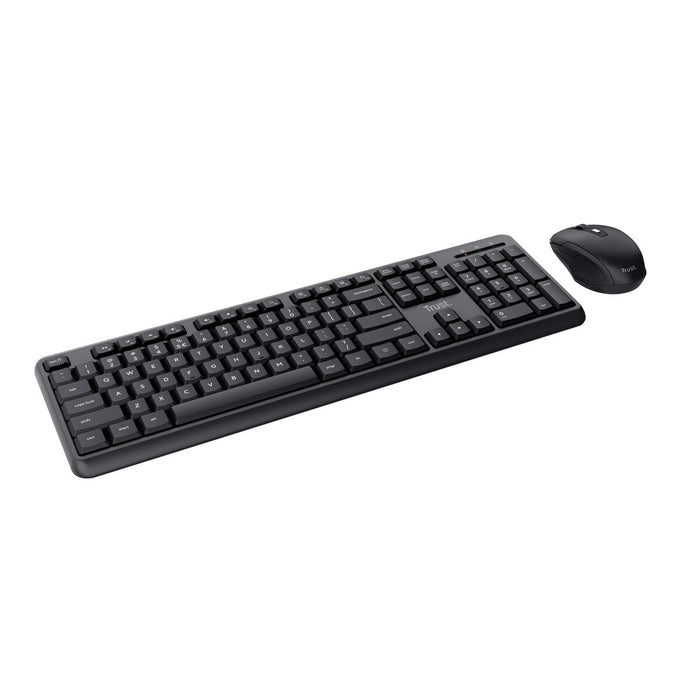 Kлаиатура с безжична мишка Trust TKM-350 Черен QWERTY