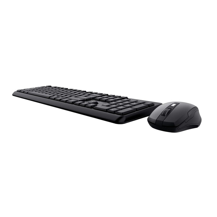 Kлаиатура с безжична мишка Trust TKM-350 Черен QWERTY