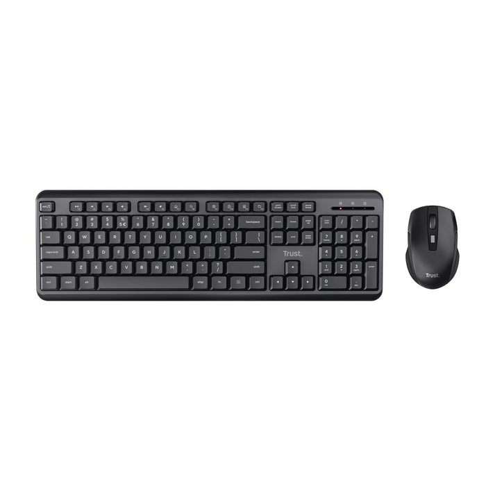 Kлаиатура с безжична мишка Trust TKM-350 Черен QWERTY