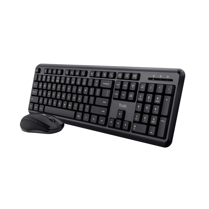 Kлаиатура с безжична мишка Trust TKM-350 Черен QWERTY