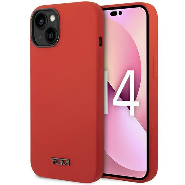 Твърд калъф Tumi TUHCP14SSR Liquid Silicone за iPhone 14 / 15 / 136,1", червен