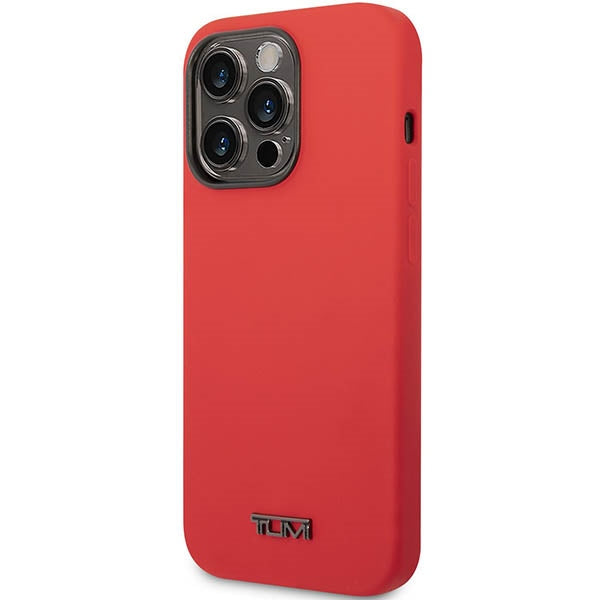 Твърд калъф Tumi TUHCP14LSR Liquid Silicone за iPhone 14 Pro 6,1", червен