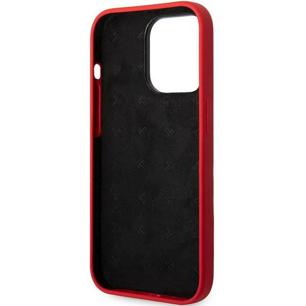 Твърд калъф Tumi TUHCP14LSR Liquid Silicone за iPhone 14 Pro 6,1", червен
