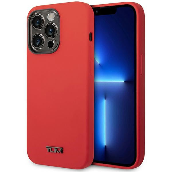 Твърд силиконов калъф Tumi TUHCP14XSR Liquid Silicone за iPhone 14 Pro Max 6,7", червен
