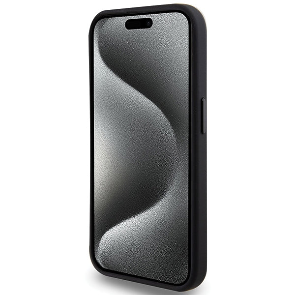 Твърд кожен калъф Tumi TUHMP15LRBAK Balistic Pattern MagSafe за iPhone 15 Pro 6.1", черен