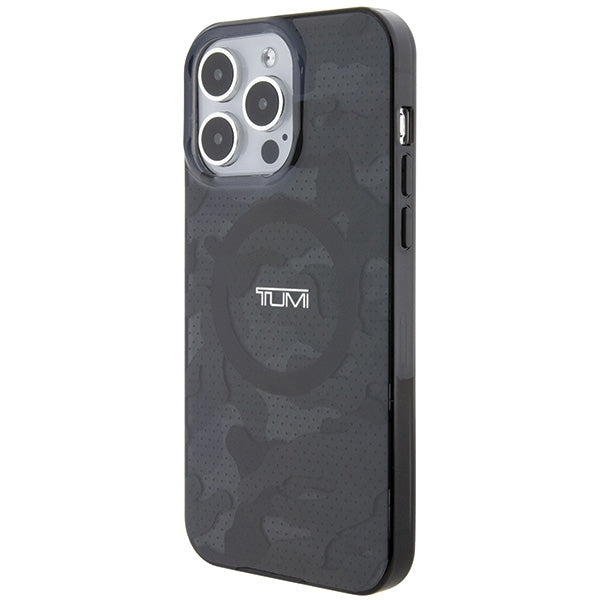 Твърд калъф Tumi TUHMP15LDLCAG Camo Print MagSafe за iPhone 15 Pro 6.1", сив