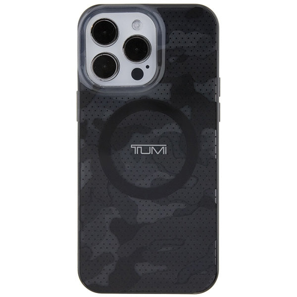 Твърд калъф Tumi TUHMP15LDLCAG Camo Print MagSafe за iPhone 15 Pro 6.1", сив