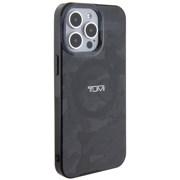 Твърд калъф Tumi TUHMP15LDLCAG Camo Print MagSafe за iPhone 15 Pro 6.1", сив