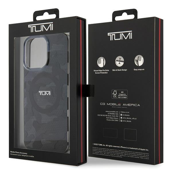 Твърд калъф Tumi TUHMP15XDLCAG Camo Print MagSafe за iPhone 15 Pro Max6.7", сив