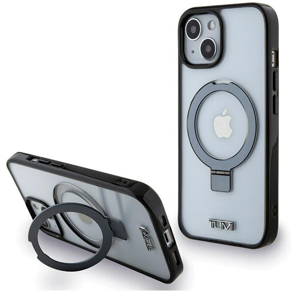Твърд калъф Tumi TUHMP15SSSFC Transparent Ring Stand MagSafe за iPhone 15 / 14 6.1", бял