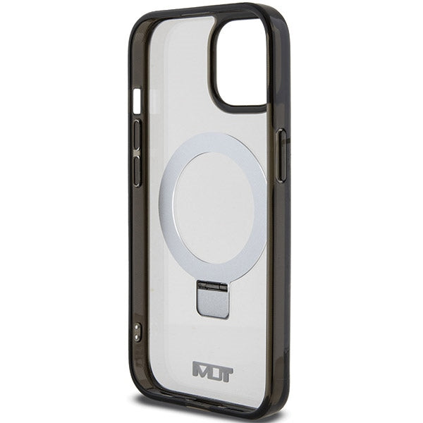 Твърд калъф Tumi TUHMP15SSSFC Transparent Ring Stand MagSafe за iPhone 15 / 14 6.1", бял